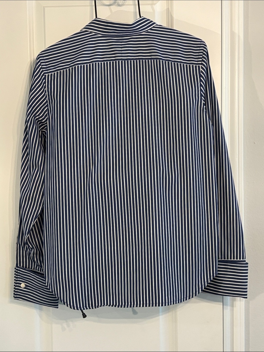 Ralph Lauren Women’s Blue White Stripe Long Sleeve Cotton Button-Down Shirt - M - Picture 2 of 8